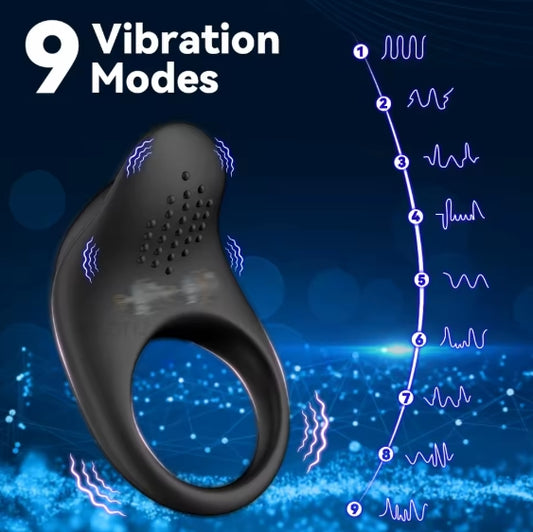 Anillo vibrador para hombre Pareja.Aumenta el placer durante la intimidad.
