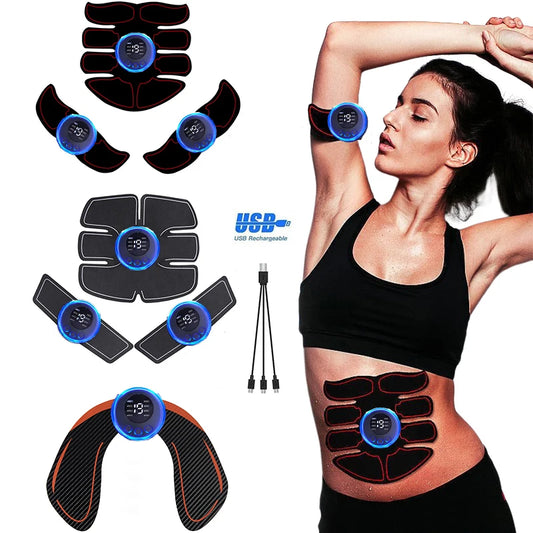 Estimulador muscular EMS recargable por USB, terapia de masaje eléctrico, alivio del dolor, masajeador digital de meridianos de cuerpo completo, fitness