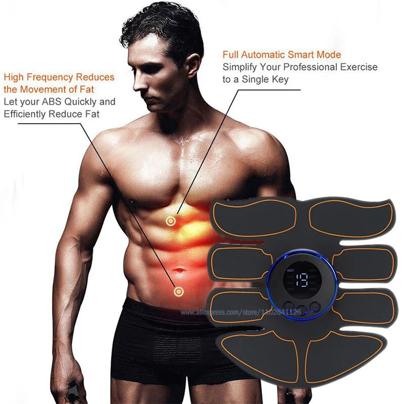 Estimulador muscular EMS recargable por USB, terapia de masaje eléctrico, alivio del dolor, masajeador digital de meridianos de cuerpo completo, fitness