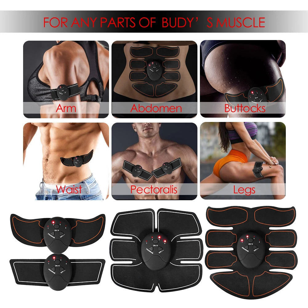 Estimulador Muscular EMS Inalámbrico - Tonificador para Abdomen, Brazos y Caderas