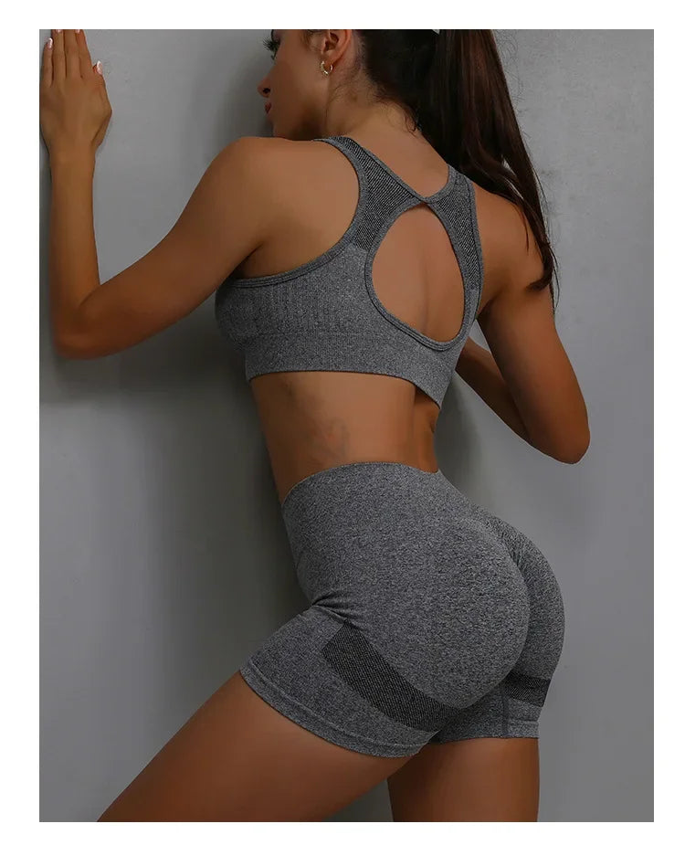 Conjunto Deportivo Premium para Mujer - Chaleco y Shorts para Yoga y Fitness