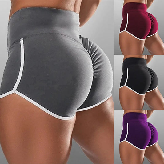 Pantalones cortos de verano para mujer, para deportes, fitness, gimnasio, ajustados, informales, de yoga, de cintura baja, elásticos, para gimnasio.
