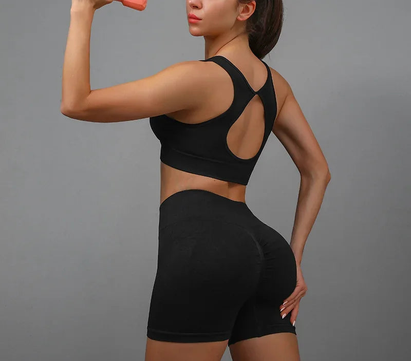 Conjunto Deportivo Premium para Mujer - Chaleco y Shorts para Yoga y Fitness