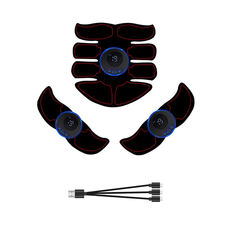 Estimulador muscular EMS recargable por USB, terapia de masaje eléctrico, alivio del dolor, masajeador digital de meridianos de cuerpo completo, fitness