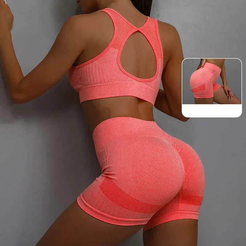 Conjunto Deportivo Premium para Mujer - Chaleco y Shorts para Yoga y Fitness