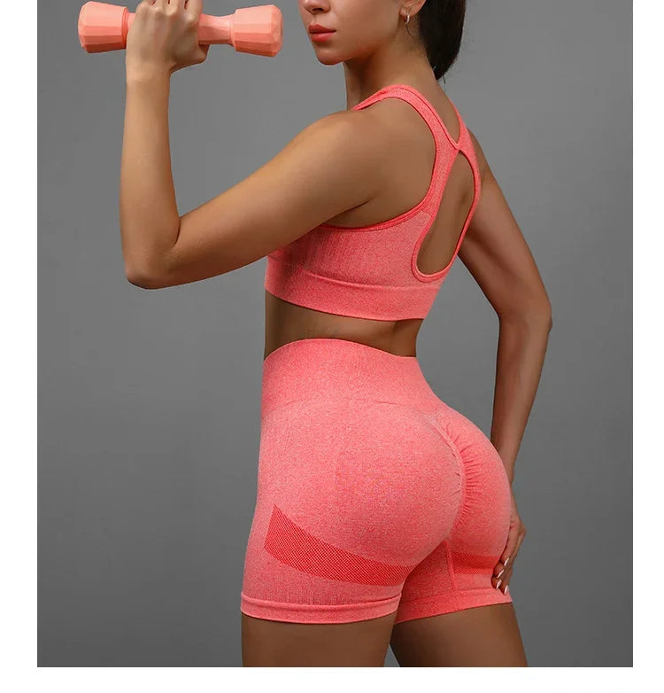 Conjunto Deportivo Premium para Mujer - Chaleco y Shorts para Yoga y Fitness