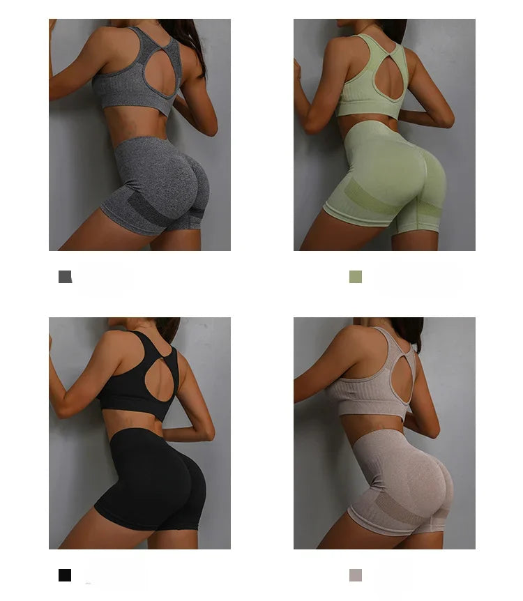 Conjunto Deportivo Premium para Mujer - Chaleco y Shorts para Yoga y Fitness