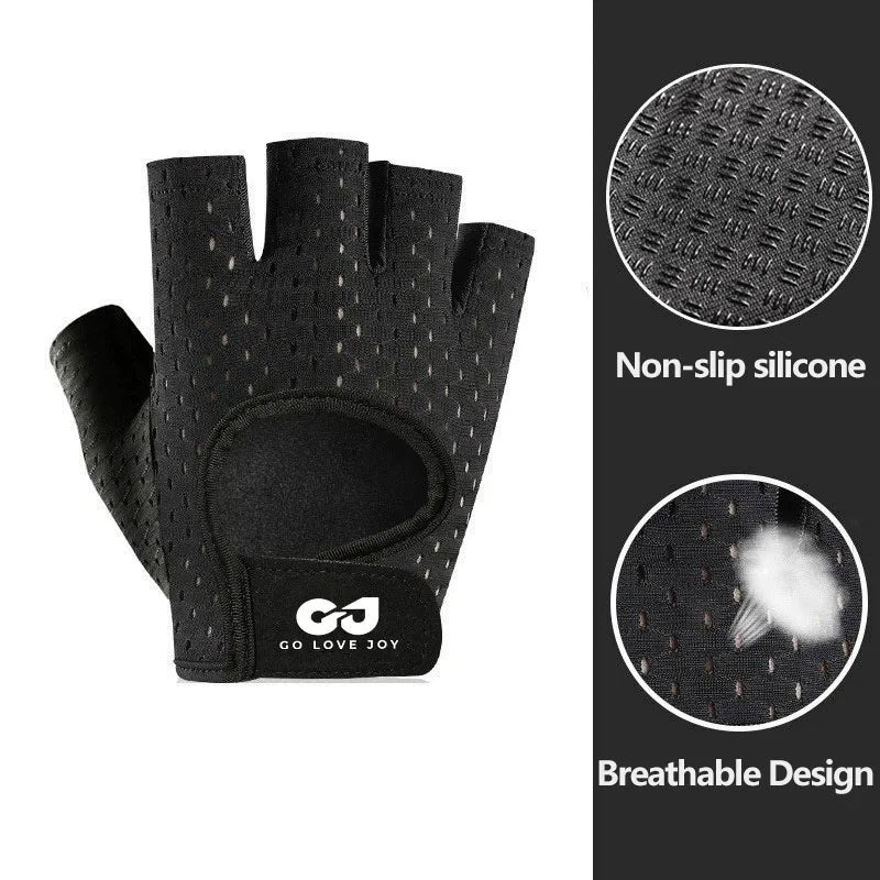 Guantes de gimnasio,fitness, levantamiento de pesas, entrenamiento de culturismo, guantes deportivos, protector de medio dedo para mujeres y hombres.