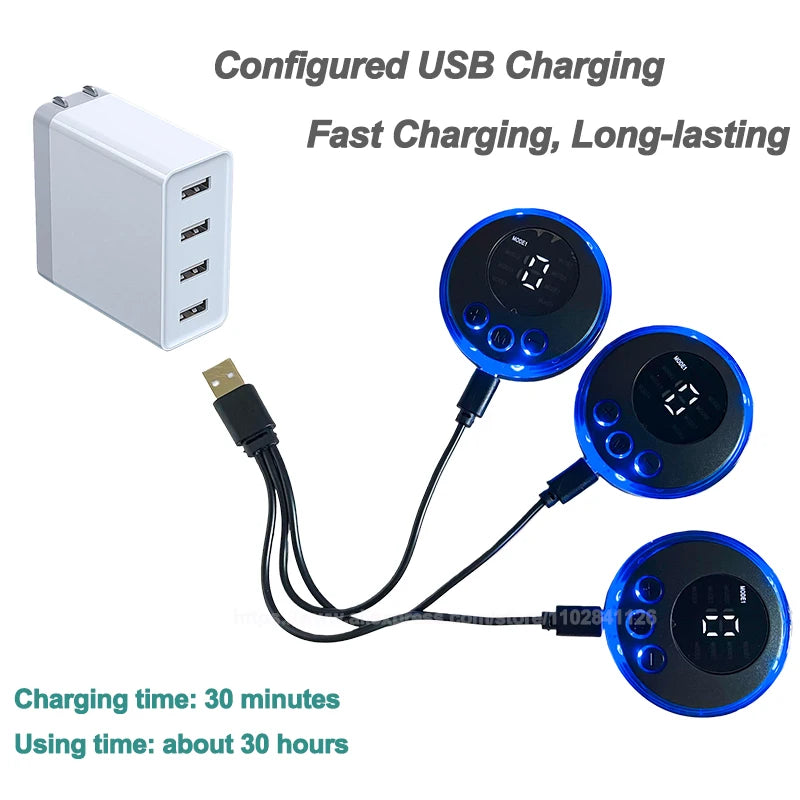 Estimulador muscular EMS recargable por USB, terapia de masaje eléctrico, alivio del dolor, masajeador digital de meridianos de cuerpo completo, fitness
