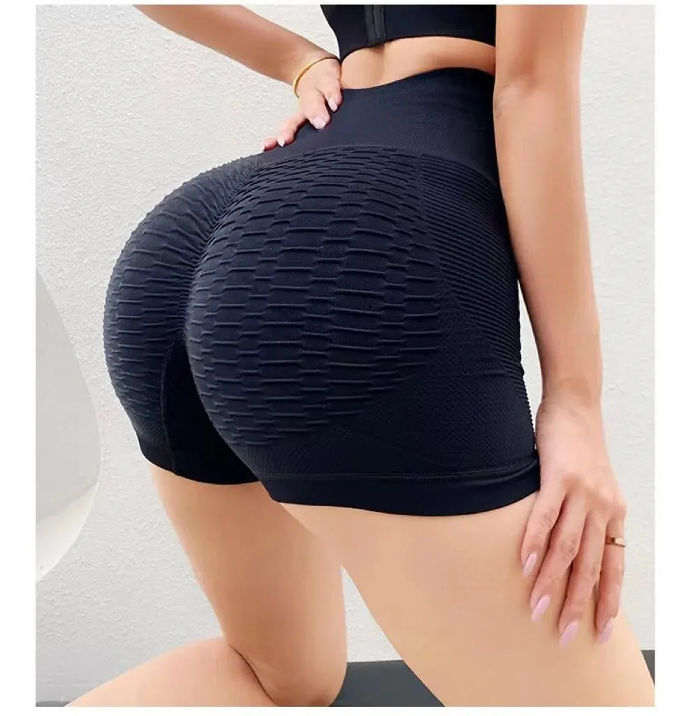 Shorts Deportivos Push Up - Mallas Cortas de Cintura Alta con Efecto Levanta Glúteos para Yoga y Fitness