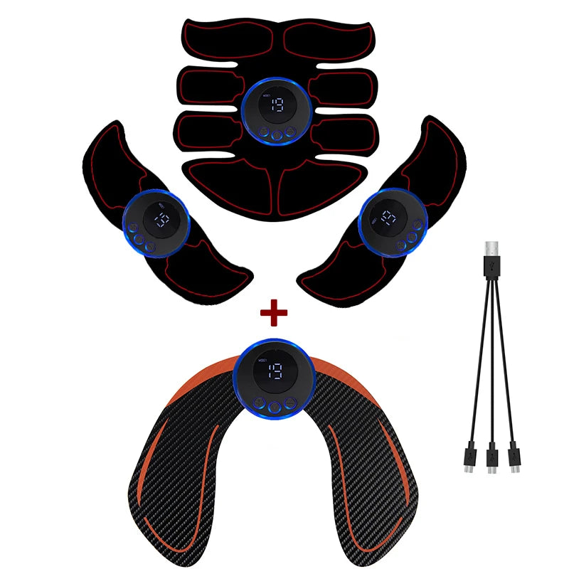 Estimulador muscular EMS recargable por USB, terapia de masaje eléctrico, alivio del dolor, masajeador digital de meridianos de cuerpo completo, fitness