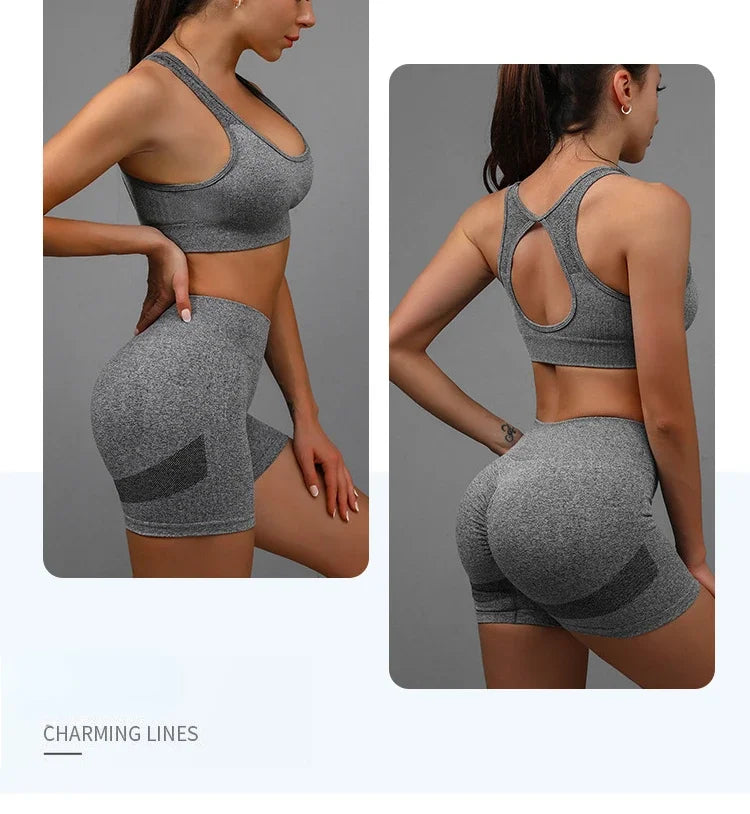 Conjunto Deportivo Premium para Mujer - Chaleco y Shorts para Yoga y Fitness