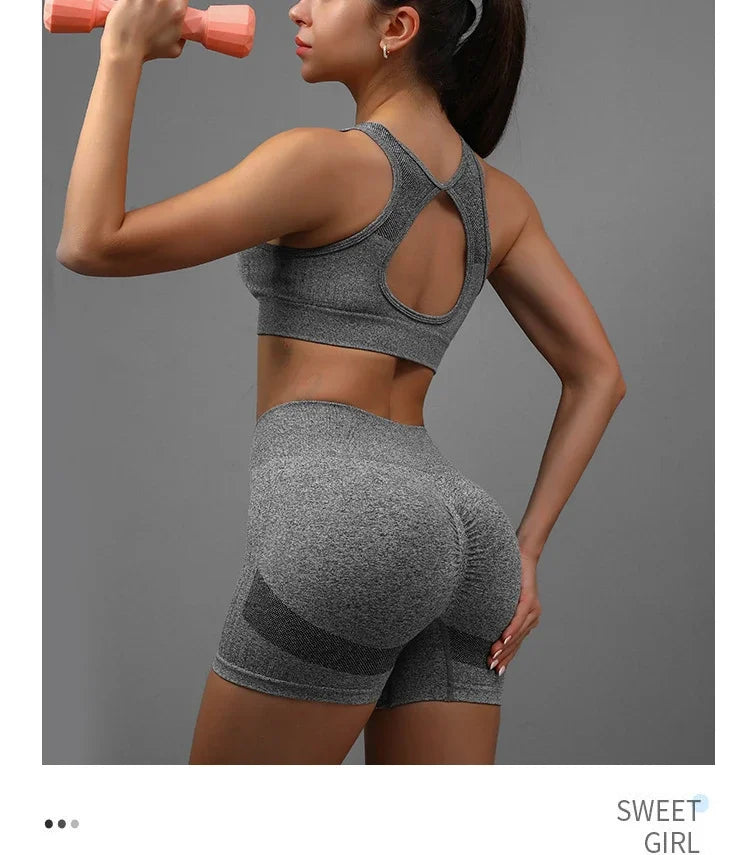 Conjunto Deportivo Premium para Mujer - Chaleco y Shorts para Yoga y Fitness