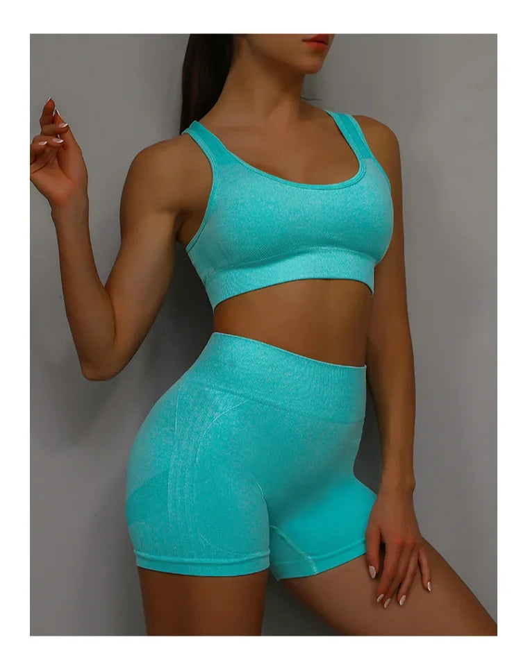 Conjunto Deportivo Premium para Mujer - Chaleco y Shorts para Yoga y Fitness