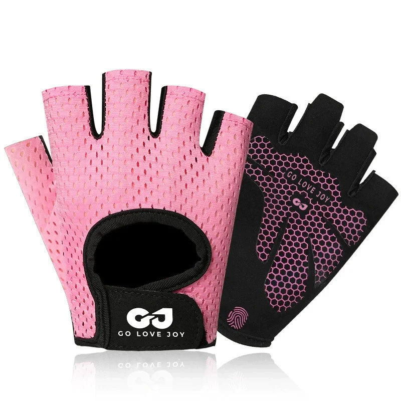 Guantes de gimnasio,fitness, levantamiento de pesas, entrenamiento de culturismo, guantes deportivos, protector de medio dedo para mujeres y hombres.