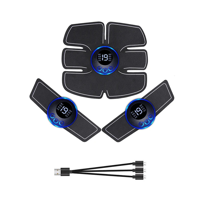 Estimulador muscular EMS recargable por USB, terapia de masaje eléctrico, alivio del dolor, masajeador digital de meridianos de cuerpo completo, fitness